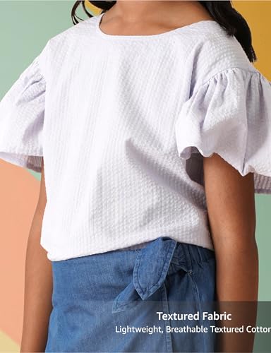 Image of Amazon Brand - Symbol Kids Girl's Cotton Regular Fit Top