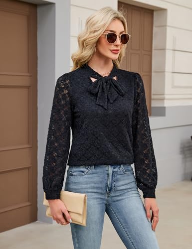 Blooming Jelly Womens Lace Long Sleeve Tops - image 8