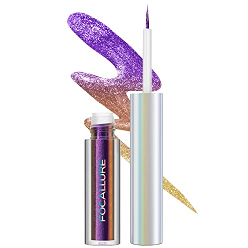 FOCALLURE Chameleon Liquid Eyeliner,Intense Color Shifting Eyeliner Pen,Waterproof Eye Makeup with Highly Pigmented Meta