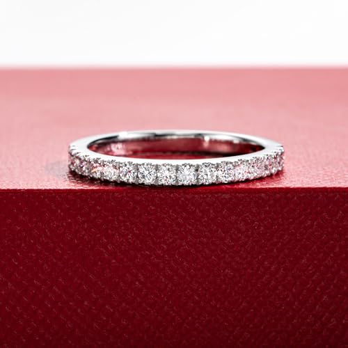 Lab Grown Diamond Eternity Ring for Women, 14K Solid White Gold, 0.45 Carats, D Color and VVS Clarity2