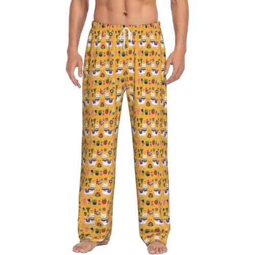 Pyjama homme imprimé alpaga vêtement de nuit élégant et doux