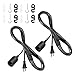 YOKIVE 2 Pack Hanging Light Cord, Pendant Lights Extender Kit DIY Plug in | with On/Off Button, Great for Family Room Industrial E26 E27 Bulb(Black, 15Ft)