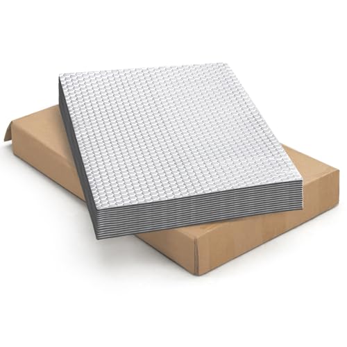 DKIEI Car Sound Deadening Mat Self Adhesive 10 Sheets 80 Mil(2 mm) Thickness Total 10 Sq ft(0.95 Sqm) Area Car Sound Proofing Mat Butyl Automotive Sound Deaden Audio Noise Insulation and Dampening