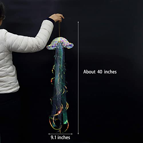 Cheerland Glitter Iridescent Jellyfish Under The Sea Little Mermaid Party Decoration Party Table Centerpiece Hanging Jelly Fish Decor Ocean Theme Birthday Wedding Bridal Baby Shower Party Supplies #TOP2