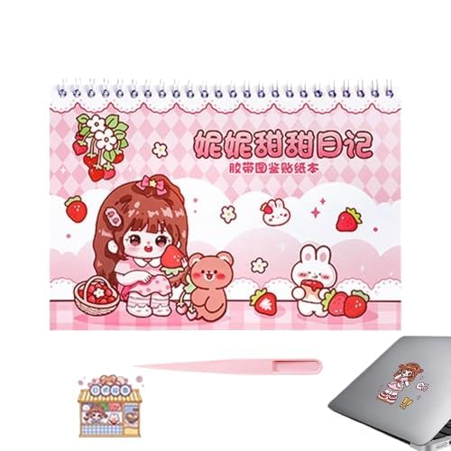 Princess Activity and Sticker Book,Scrapbook Cartoon Girls Stickers Set - Aesthetic Reward Stickers for Wall Art, Greeting Card, Laptop, Phone Case (20 Sheets/Over 1000 Stickers)-picture-16