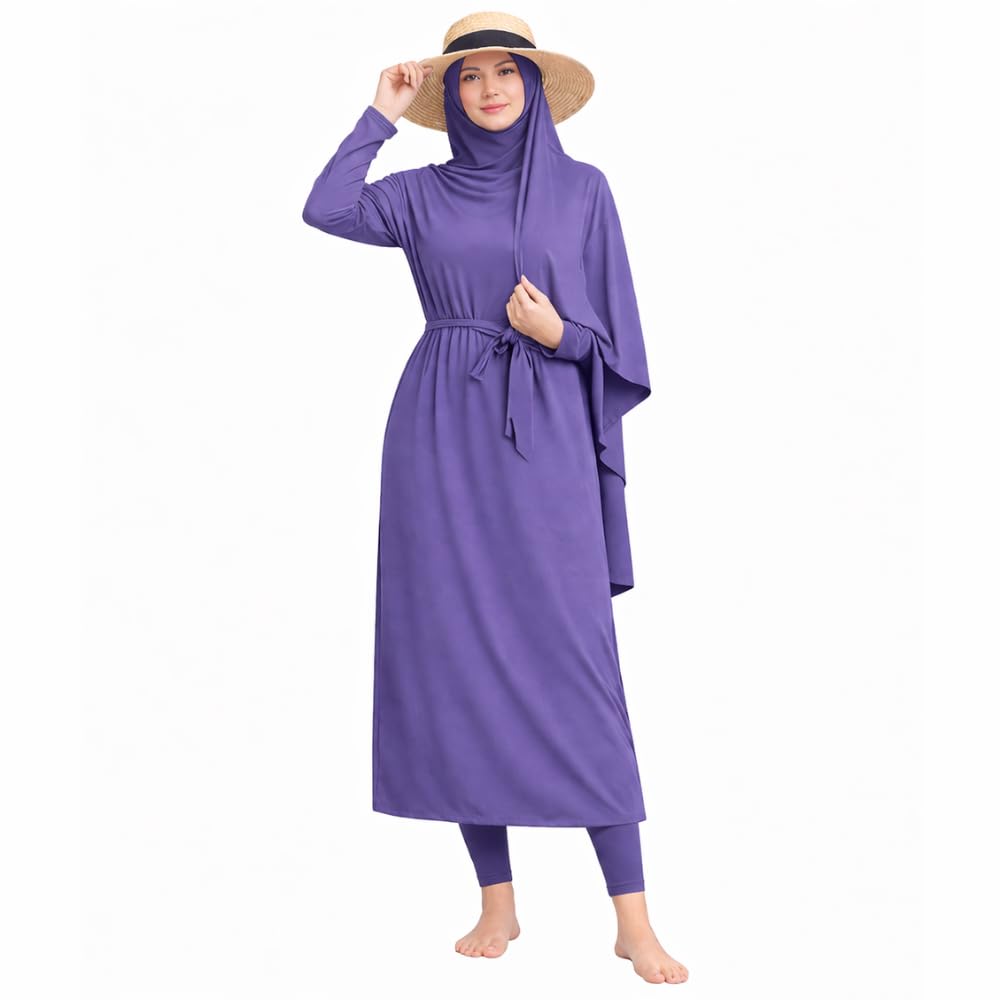 Burkini para Mujeres Musulmanas de 5 Piezas - Hiyab Legalizado - Traje de Baño Completo Secado Rápido
