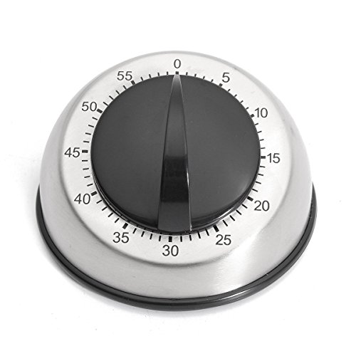 Plus Mi Life Stainless Steel Kitchen Cooking Timer 60-MINUTE Long Ring Bell Alarm