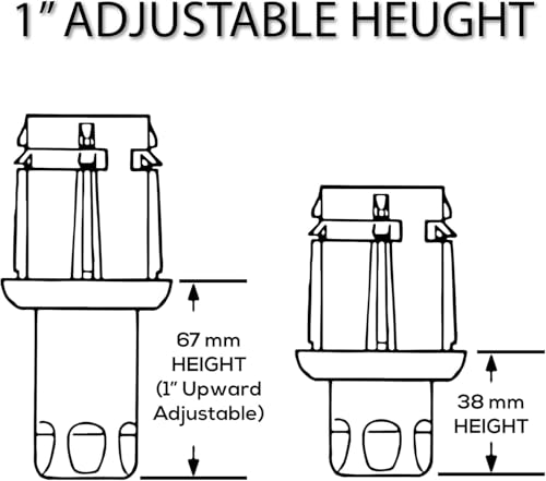 DuraSteel Adjustable Stainless Steel Bullet Feet for 1-5/8" O.D Tubing, Set of 4 by DuraSteel - Image 3