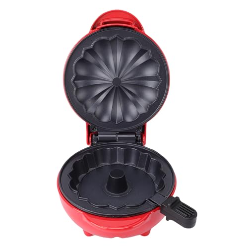 Sxhlseller Máquina para Hacer Pasteles, Máquina para Hacer Gofres con Revestimiento Antiadherente y Calefacción de Doble Cara con Luz Indicadora, para Panqueques para (Enchufe europeo 220V)