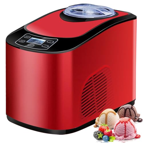 Máquina Automática De Helado – Máquina De Postres Soft De 1,5L con Congelador Integrado Y Pantalla LCD, Fácil De Usar, para Hogar, Familia Y Fiestas