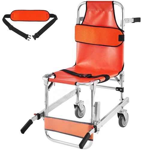 Portable Stair Stretcher Chair with 2 Wheels, Elderly Stair Chairs with Safety Belt, Chair to Carry Elderly Up Stairs for Home Use, Outdoor Transportation Stair Chair Lift 1