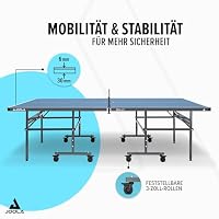 JOOLA Tischtennisplatte Outdoor Rally - Profi Tischtennistisch 6 MM Aluminium-Verbundoberfläche Wetterfest - Klappbares Untergestell - Schneller Aufbau – Ansicht 3