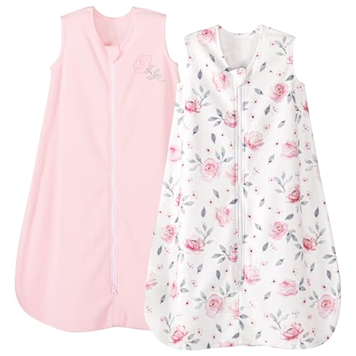 PHF Warm Micro-Fleece Baby Sleep Sack 6-12 Months, Soft Baby Wearable Blanket, 2-Way Zipper Sleeping Bags, 2 Pack Comfy Toddler Sleeping Sack for...