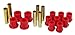 Prothane 6-1020 Red Rear Spring Eye and Shackle Bushing Kit