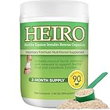 HEIRO Healthy Equine Nutritional Supplement for Horses, Herbal Blend with Magnesium and Vitamin E, Daily Metabolic Support Formula, Feed Powder, 90 Servings