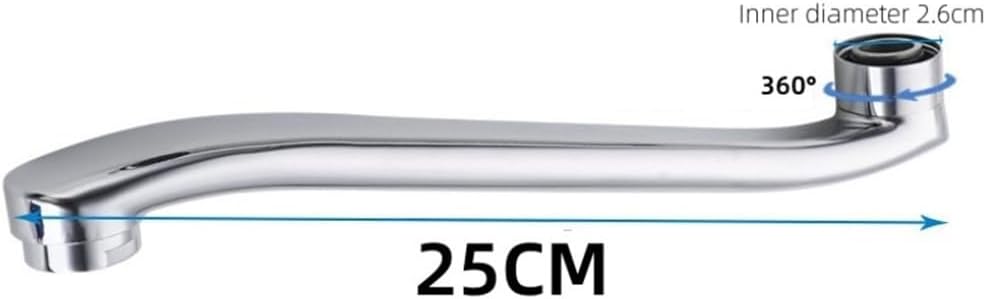 Faucet Extender Connector, Stainless Steel in-Wall Faucet Repair Replacement Parts Extender Connector for Bathroom Kiten(25CM)