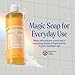 Dr. Bronner's Pure-Castile Magic Soap Liquid (Citrus, 8 Ounce) - Made with Regenerative Organic Certified Oils, 18-in-1 Uses: Face, Body, Hair, Laundry, Pets and Dishes, Concentrated, Vegan, Non-GMO
