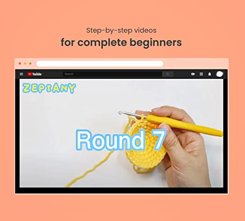 Crochet Kits For Beginners - All-In-One Stuffed Animal Knitting Sets - Step-By-Step Video Tutorials Diy, The Chick Crochet Kits For Kids And Adults #TOP3