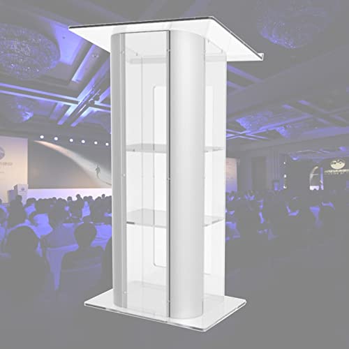 KHXJYC Bodenstehendes Podium, Kirchenpodium, Schulregal Aus Aluminiumlegierung, Einfach Zu Montierendes Indoor-Podium, Transparent Cover