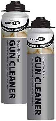 Bond It 2 x 500ml Expanding PU Foam Gun Cleaner Contractors Grade Fluid Clean
