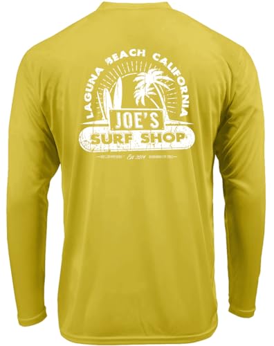 JOES SURF SHOP Men's Vintage Beach UPF 50 Long Sleeve Sun Shirt XS-4XL