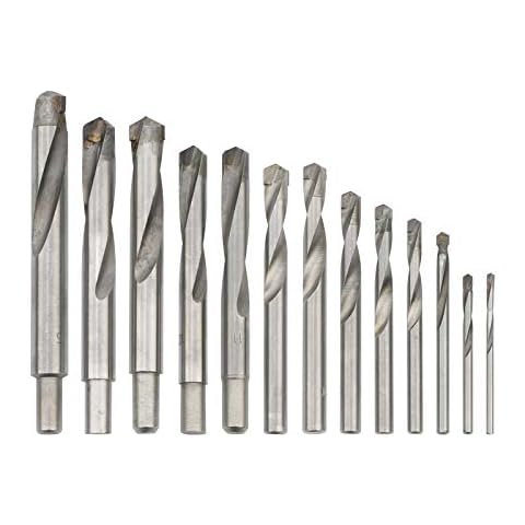 Unxuey 13pcs Cemented Carbide Twist Drill Bits Metal Drill Alloy Blade, Drill Bits for Stainless Steel/Copper/Aluminum/Zinc Alloy, 3 4 5 6 7 8 9 10 11 12 13.5 14 15mm Cover