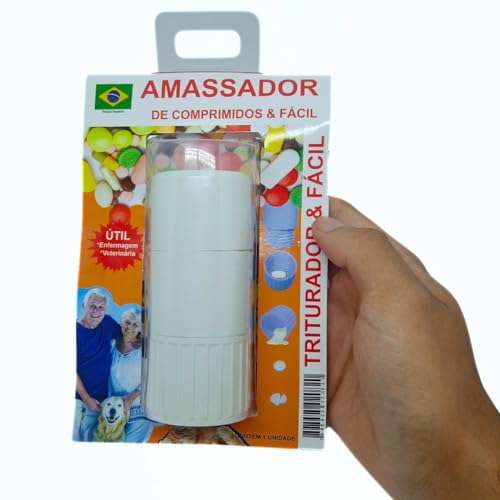 Esmagador de Remédios Amassa Tritura Comprimido Enfermagem Veterinária Fácil Rápido