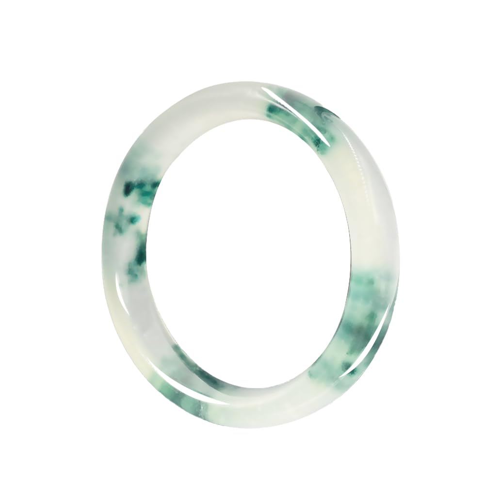 URED Floating Green Jade Bangle Bracelet For Women Narrow Feng Shui Bracelet Good Luck jade Bangle Genuine Healing For Woman Yoga meditation mother