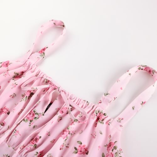 Image of Scarlet Darkness Women's Floral Midi Dress Corset Sundresses 2026 Summer Spring Vacation Milkmaid Dresses