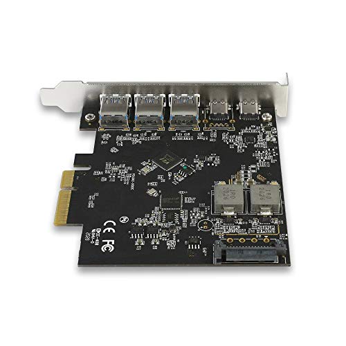 Image of VANTEC 5-Port USB 3.2 GEN2X2 20GBPS with 2C and 3A PCIE Host Card