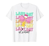 Last Day Of School Girls End Of School Pencil Coquette Bow T-Shirt