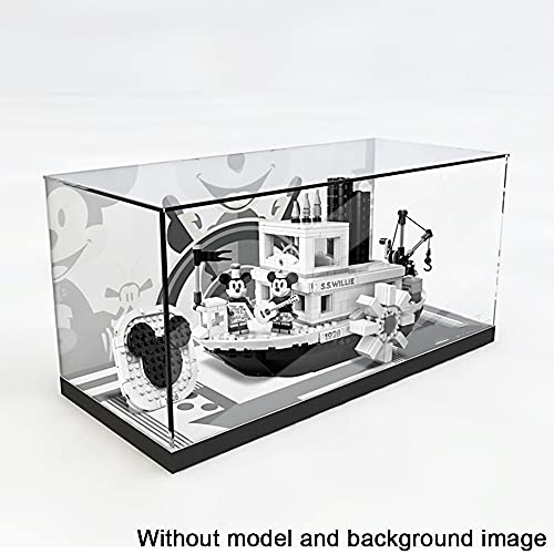 WANLIAN Vetrina acrilica con base in legno e