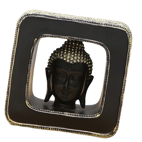 Qsvbeeqj Resine antiche Buddha In Frame Figura Sculture Buddiste Meditazioni Decori Per Soggiorno Mensola Buddista Scultura
