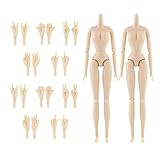 LuDa 2 Piece 1:6 28 Jointed Movable Nude Doll Body DIY Toy W/