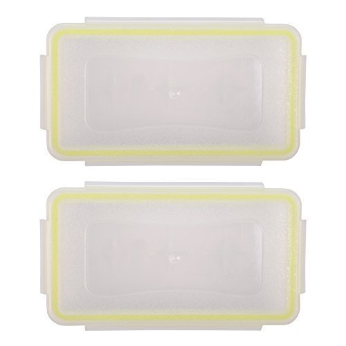 Case Star 2 Pieces Clear Plastic Waterproof Battery Storage Case Holder Organizer for 18650 Battery / 16340 Battery with Case Star Velvet Bag