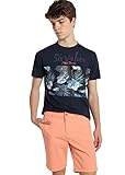 SIX VALVES - Camiseta Manga Corta Tropical Water Denim