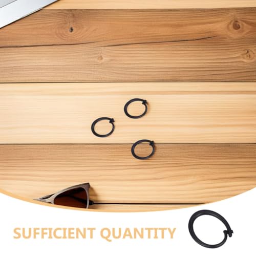 Ganchos de plástico negro para cortinas romanas resistentes pack de 60 piezas 4