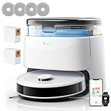 LEFANT M3 MAX Robot Aspirador y Fregasuelos, Todo-en-Uno 20000 Pa, 210min, Auto-Lavado/Secado Mopa, Auto-Vaciado 3,2L, dToF Navegación Láser, Evita Obstáculos, Alexa/App/i Watch/2,4G & 5GHz WiFi