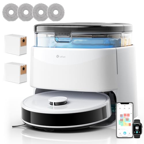 LEFANT M3 MAX Robot Aspirador y Fregasuelos, Todo en Uno 20000 Pa, 210min, Auto Lavado/Secado Mopa, Auto Vaciado 3,2L, dToF Navegación Láser, Evita Obstáculos, Alexa/App/i Watch/2,4G & 5GHz WiFi