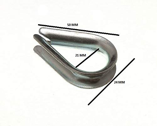 Wire Rope Thimble Cable Grip U CLAMP M8 BZP Weather Proof Steel