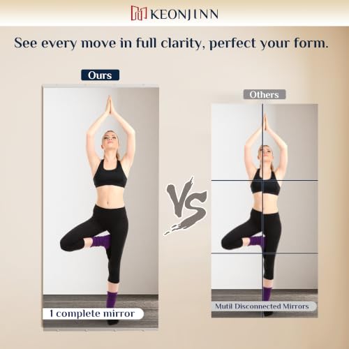 Image of Keonjinn Home Gym Mirror, 72 inch x 36 inch, Workout Mirrors for Home Gym