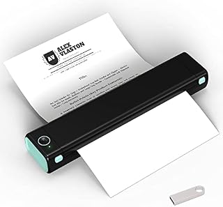 Phomemo M08F A4 Portable Thermal Printer, Supports 8.26"x11.69" A4 Thermal Paper, Wireless Mobile Travel Printers for Car & Office, Bluetooth Printer Compatible with Android and iOS Phone & Laptop