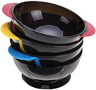 Solustre 4pcs Hair Coloring Bowls Salon Color Mixing Bowls Suction Cup Hair Dyeing
