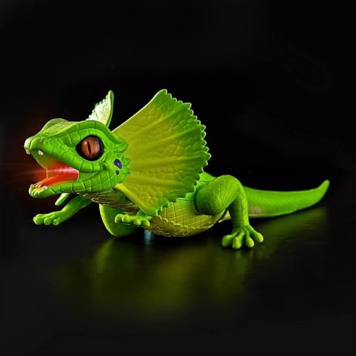 image for Robo Alive Frilled Neck Lizard Robotic Pet Figure [Green], Multicolor,