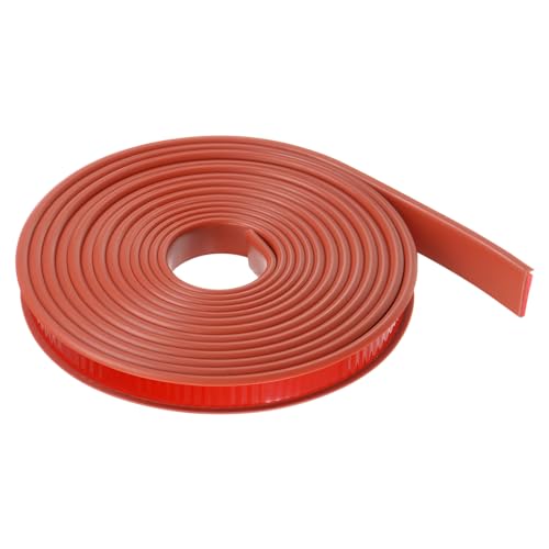 QUARKZMAN U-Form Kantenband 9/16 x 16,4ft (14mm x 5000mm) Selbstklebendes TPE Flexibles Furnierkantenband Kantenschutz für Möbel, Schränke, Tische, Reparatur, Braun