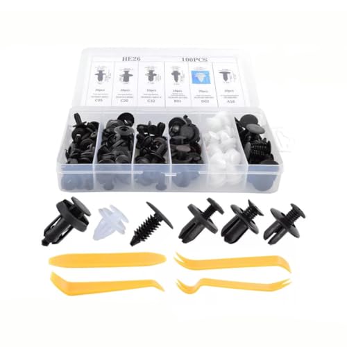 100 Pcs Front Left Lower Rear Right Upper Bumper Clip,