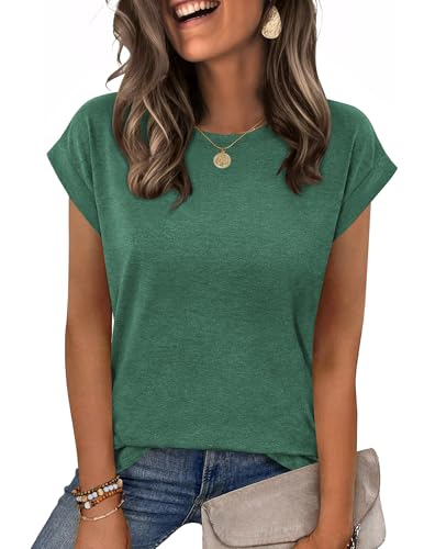 Image of Zeagoo Womens Tops Summer Casual Cap Sleeve Tshirts Shirts Business Dressy Spring Fashion Outfits Trendy Clothes