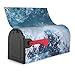 Swimming Pool Splash Mailbox Cover for Outdoor Decor Magnetic Strips Unique and Practical Design for All Seasons 21x18 in