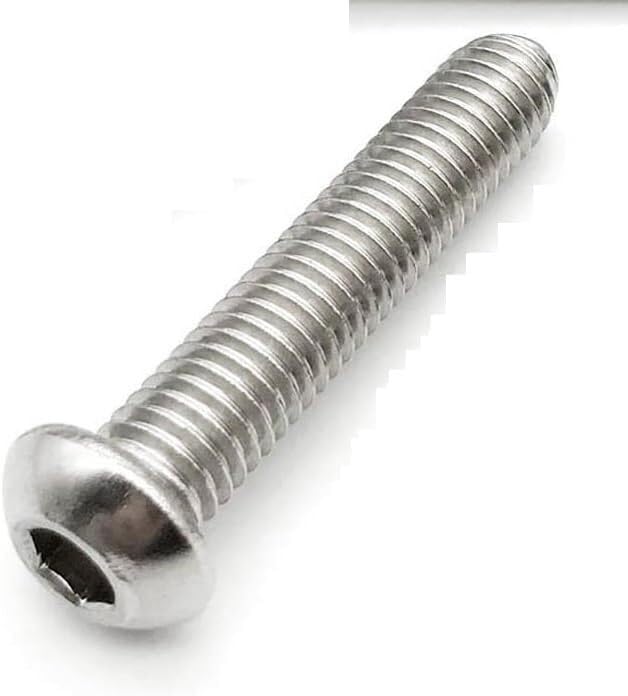 Muttern und Schrauben-Set, 5/10/50 Stück, M1,6, M2, M2,5, M3, M4, M5, M6, M8, A2-70, 304 Edelstahl, ISO7380, Innensechskantschraube, Farbe: 5 mm, Größe: M3, 50 Stück, Farbe: 4 mm, S (Farbe: 10 mm