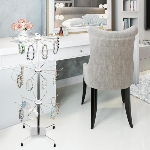 NEWFUN 7-stöckiges verkaufsständer multifunktionales Drehregal,Metall-Display-Regal,Geeignet Für Einzelhandelsgeschäfte Und Supermärkte, Zur Präsentation Von Hüten, Schals, Schmuck, Accessoires usw